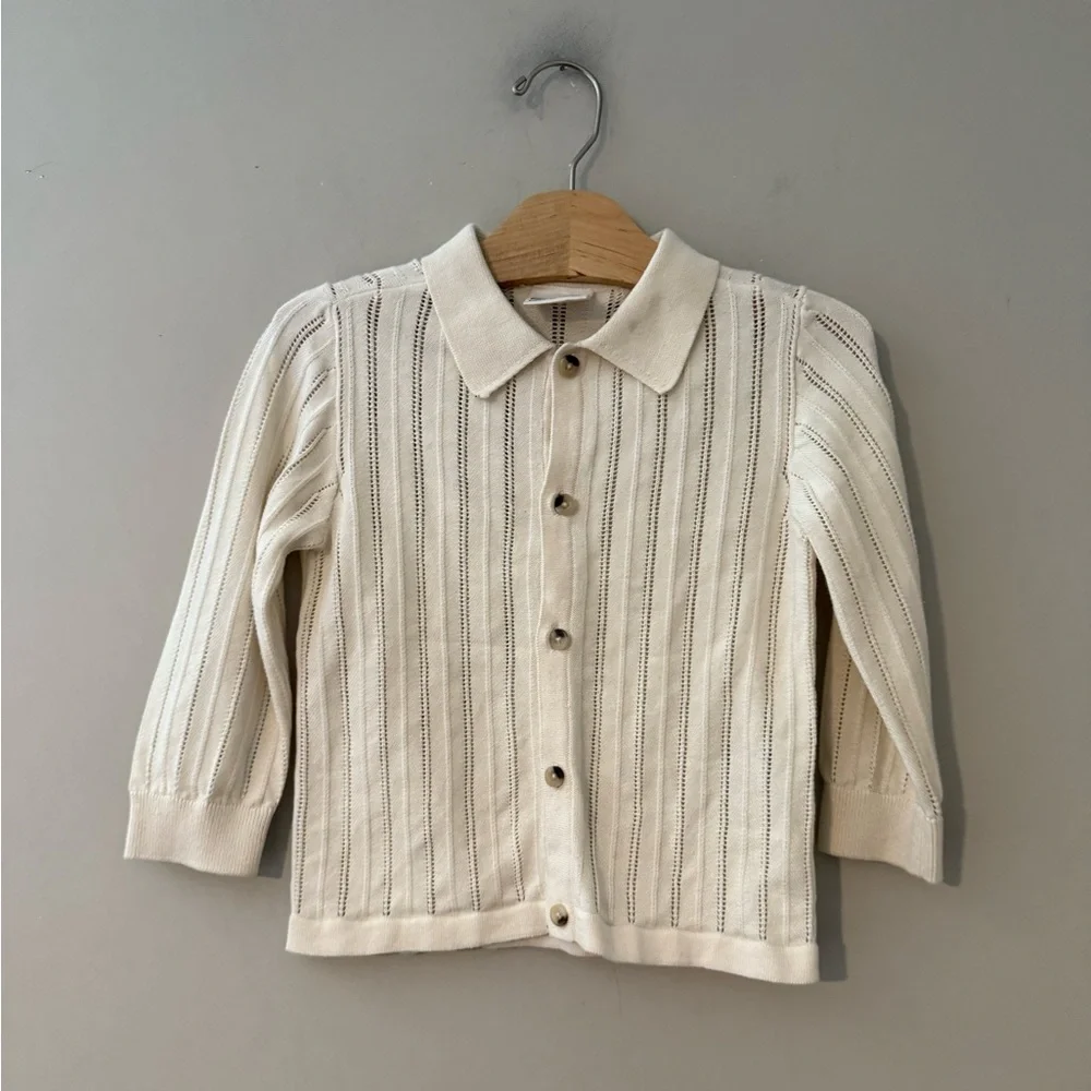$14 ADD ON Cotton On Kids Pointelle Cream Shacket Button-down Zara Jamie‎ Kay